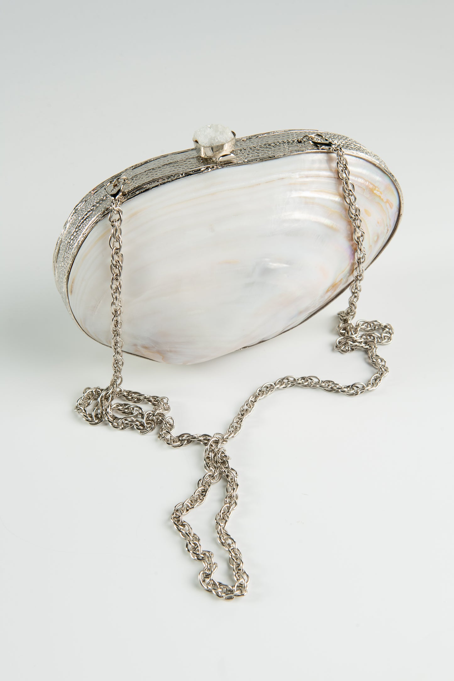 Clutch Mother of Shell Silver