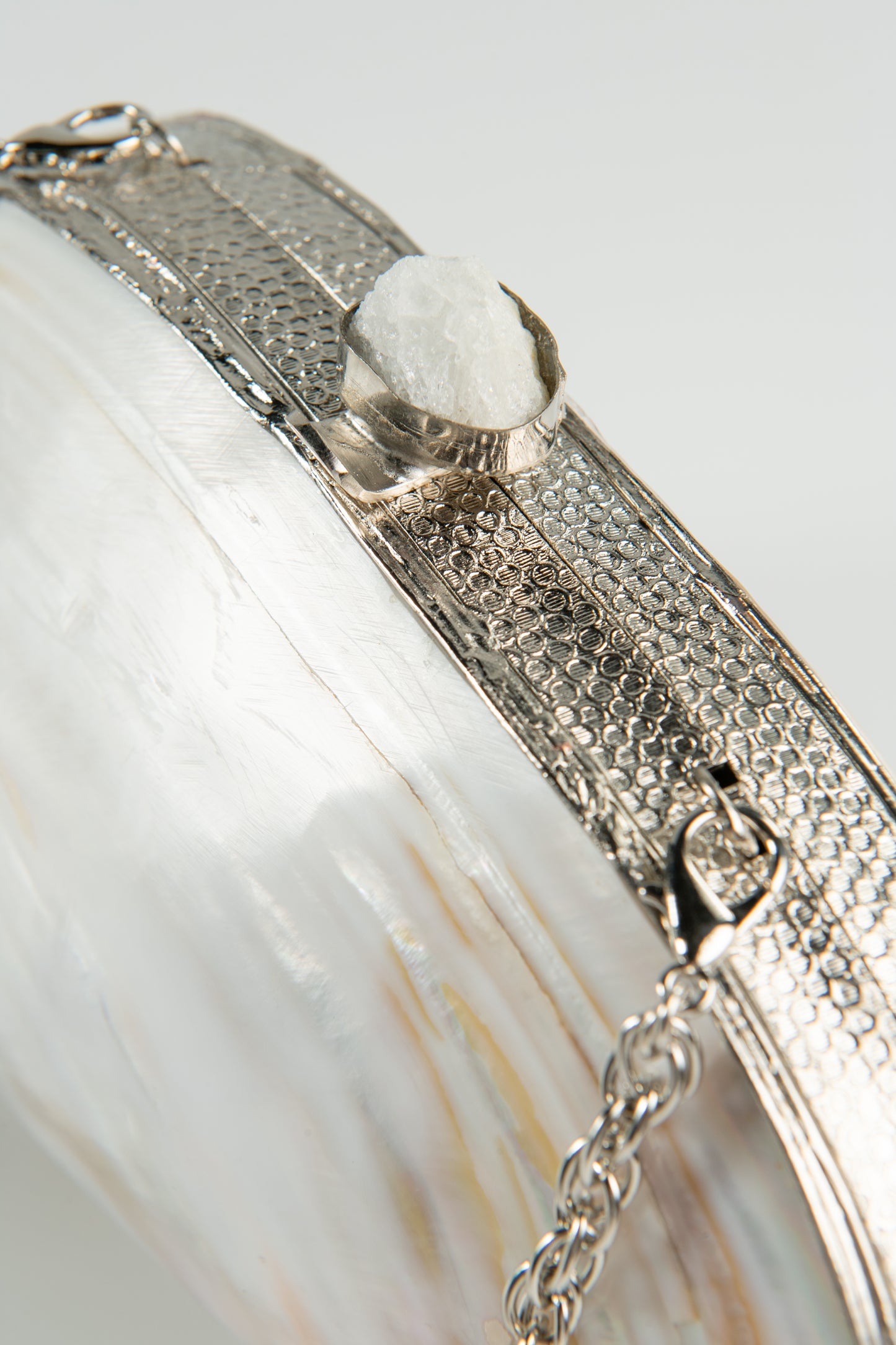 Clutch Mother of Shell Silver