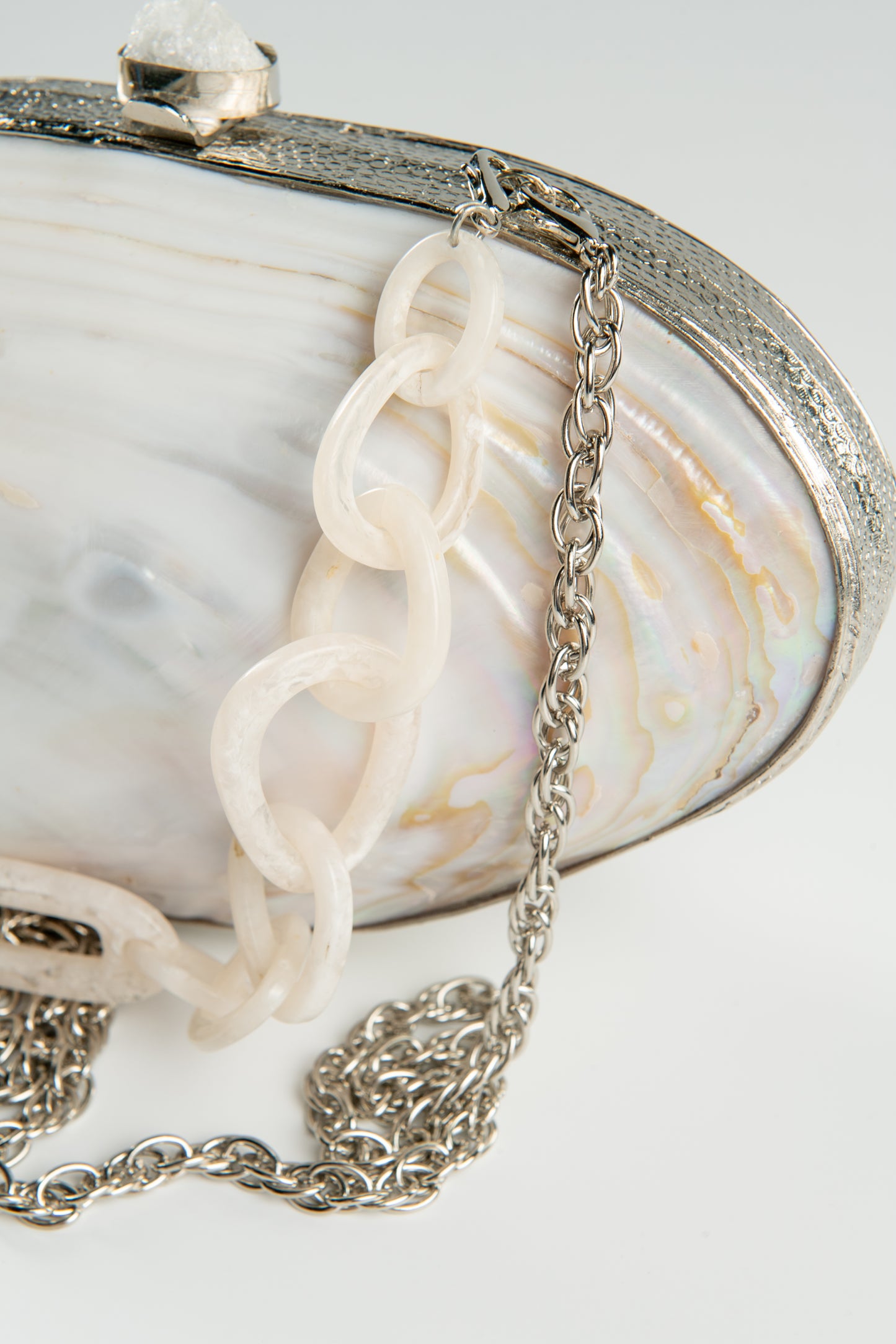 Clutch Mother of Shell Silver