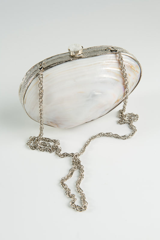 Clutch Mother of Shell Silver