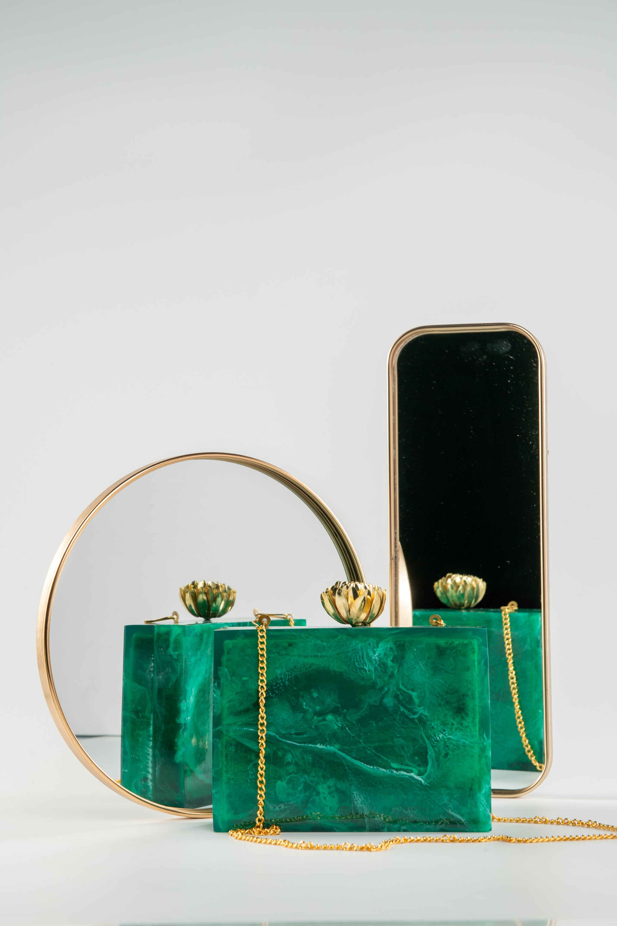 ZIP TOP CLUTCH CROSS BODY LUXE EMERALD main image 1
